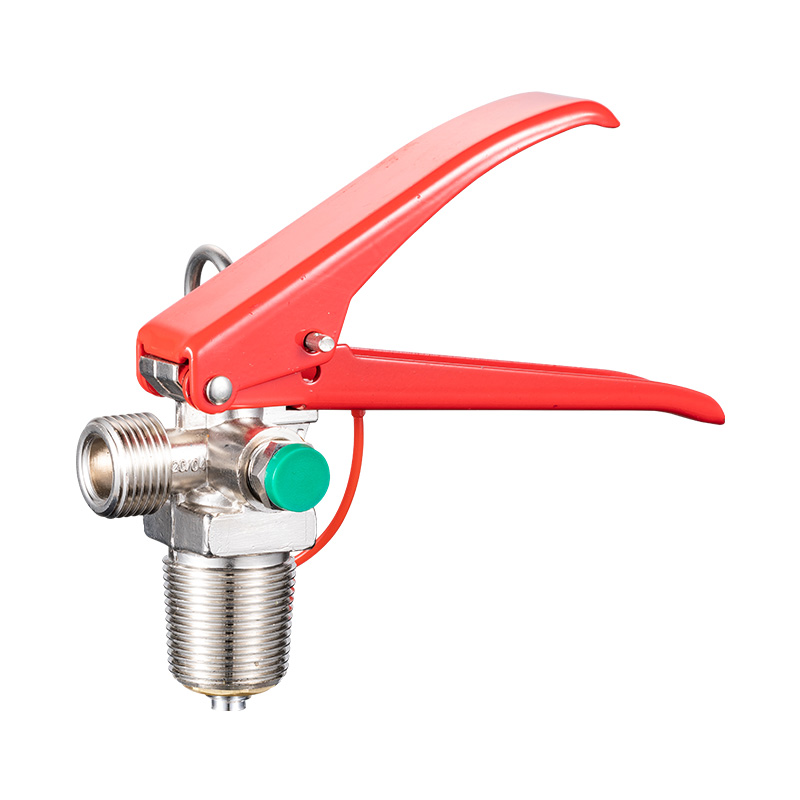 Red Handle Easy to Operate CO2 Fire Extinguisher Valve for 2-7KG CO2 Cylinders 2019