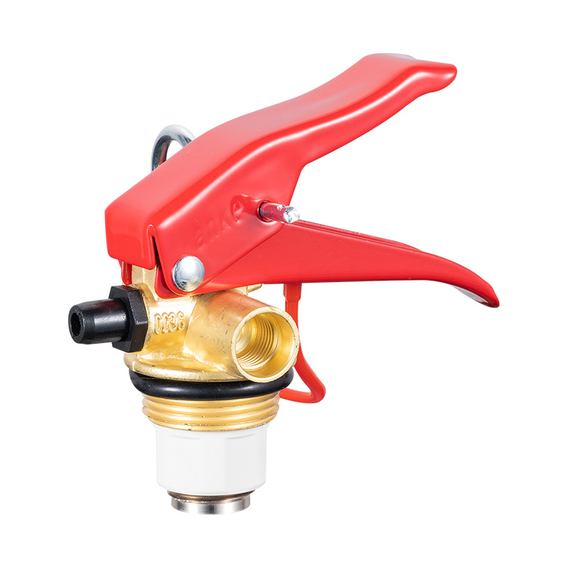 Red Handle Brass Body Cylinder Valve for 1KG Fire Extinguisher 1133